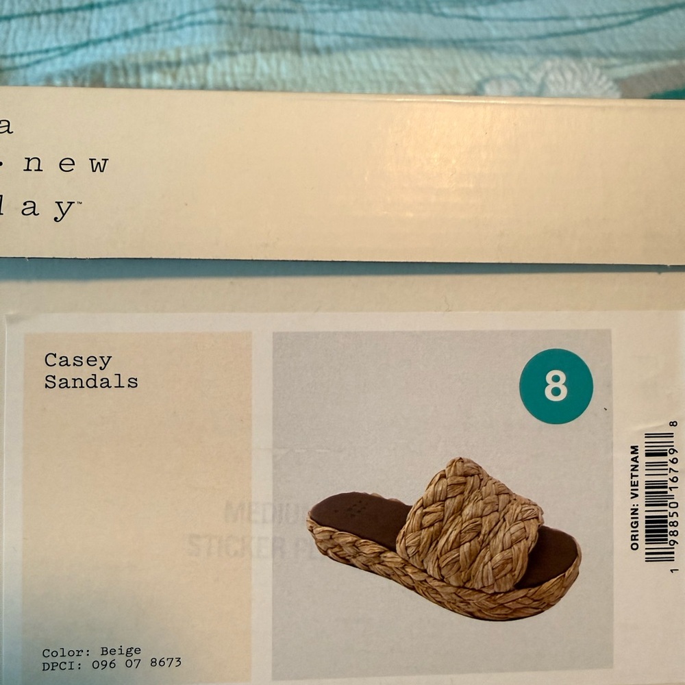Chic Woven Tan Slide Sandals - Picture 9 of 9